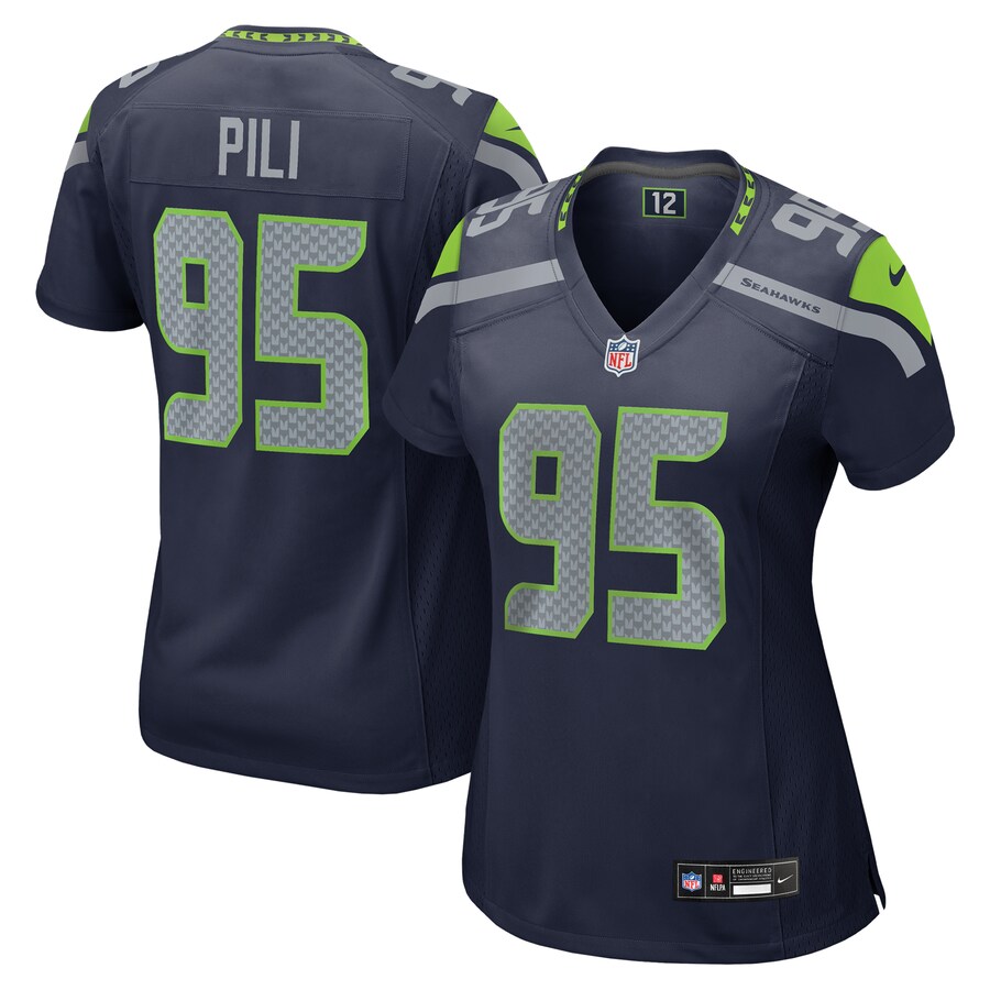Women's Seattle Seahawks Brandon Pili Nike College Navy Team Game Jersey - Jersey