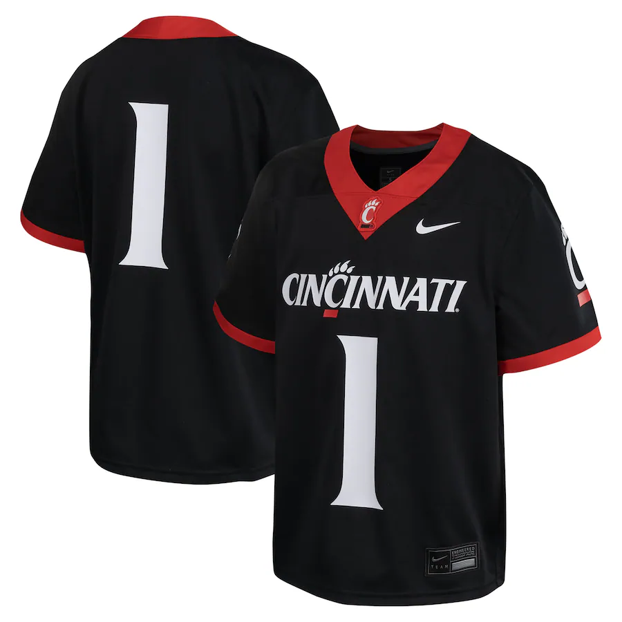 Youth Nike #1 Black Cincinnati Bearcats Untouchable Football Jersey - Jersey