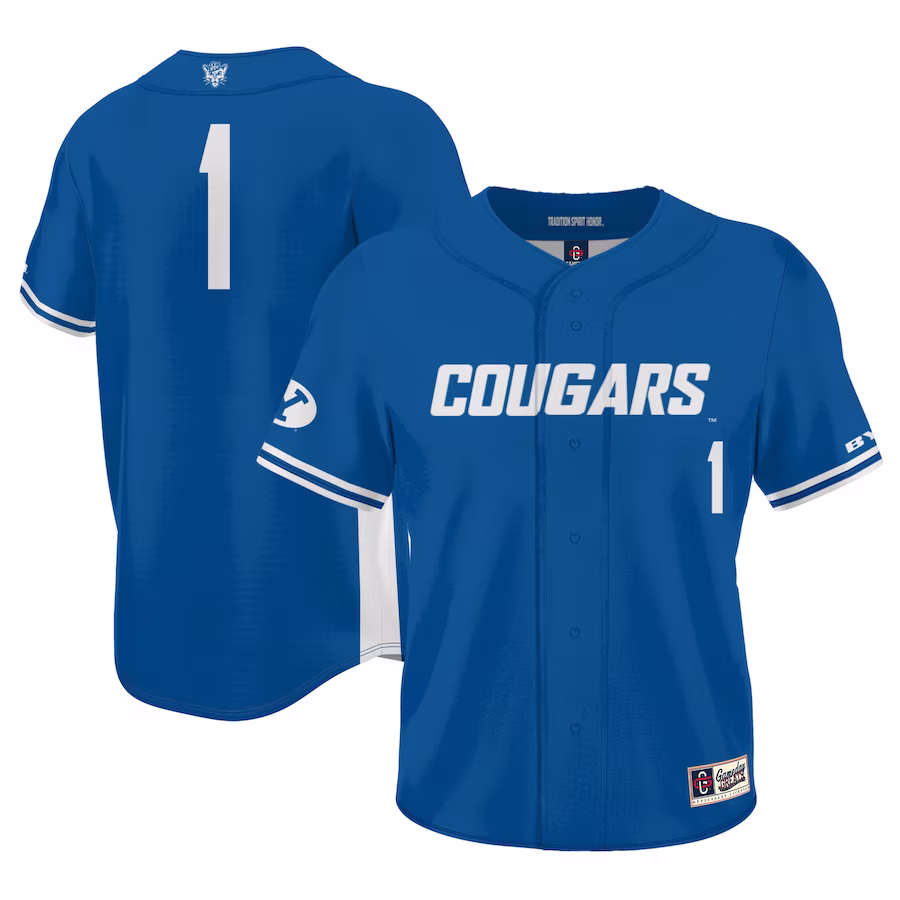 #1 BYU Cougars GameDay Greats Youth Lightweight Baseball Jersey - Royal - Jersey