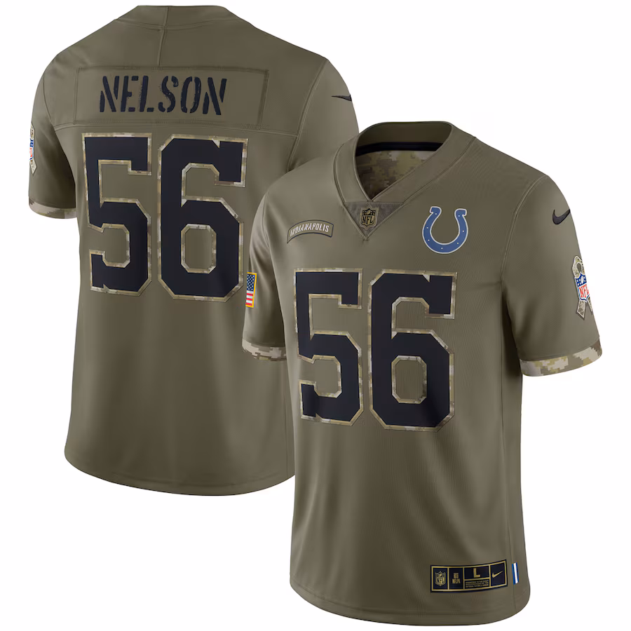 Men's Indianapolis Colts Nike Olive 2022 Salute To Service Limited Jersey - Jersey