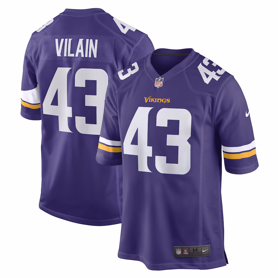 Men's Minnesota Vikings Luiji Vilain Nike Purple Game Player Jersey - Jersey