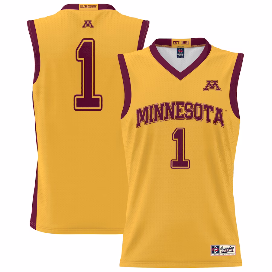 #1 Minnesota Golden Gophers GameDay Greats Youth Lightweight Basketball Jersey - Gold - Jersey