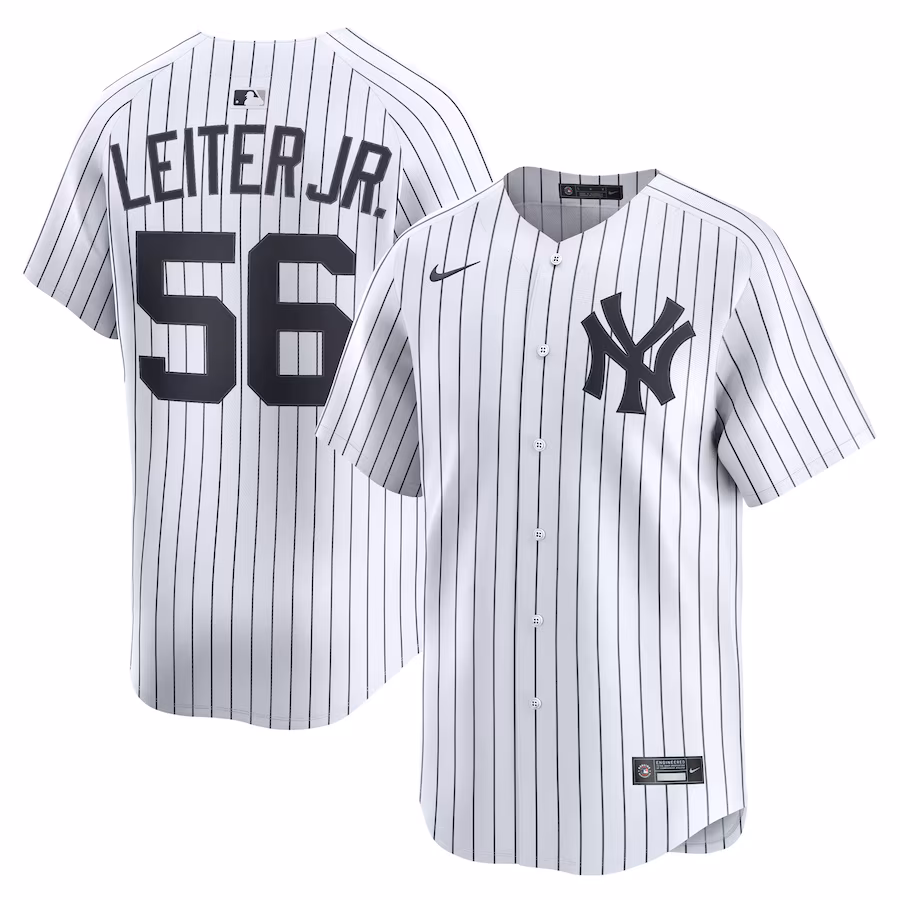 Men's New York Yankees Mark Leiter Jr. Nike White Home Limited Player Jersey - Jersey