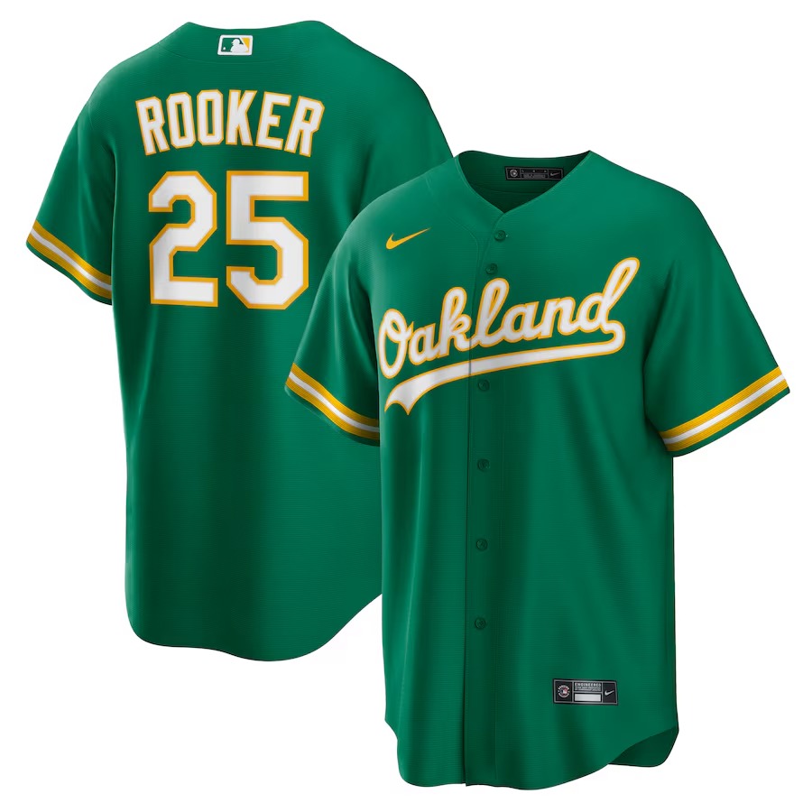 Men's Oakland Athletics Brent Rooker Nike Kelly Green Alternate Replica Jersey - Jersey