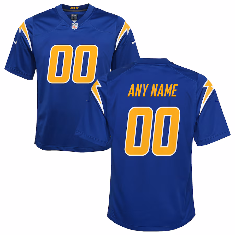 Youth Los Angeles Chargers Nike Royal Alternate Custom Game Jersey - Jersey