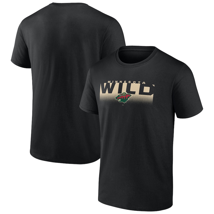 Men's Minnesota Wild Fanatics Black Iconic T-Shirt - Jersey