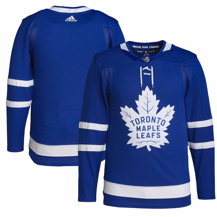 Men's Toronto Maple Leafs adidas Royal Home Primegreen Authentic Jersey - Jersey