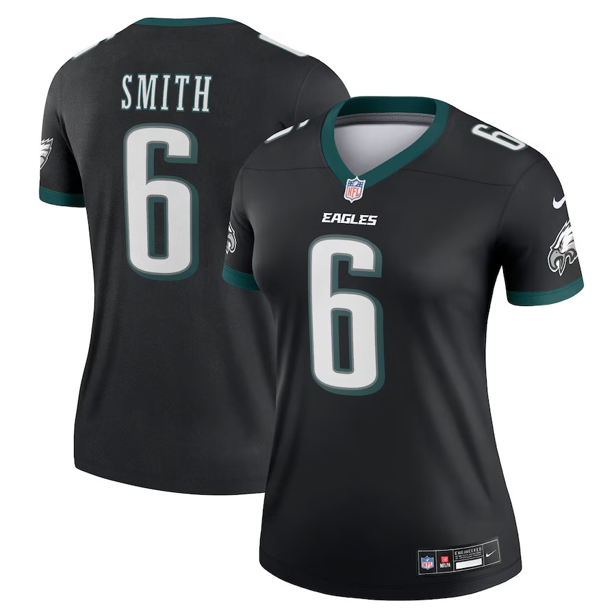 Women's Philadelphia Eagles DeVonta Smith Nike Black Alternate Legend Player Performance Top - Jersey