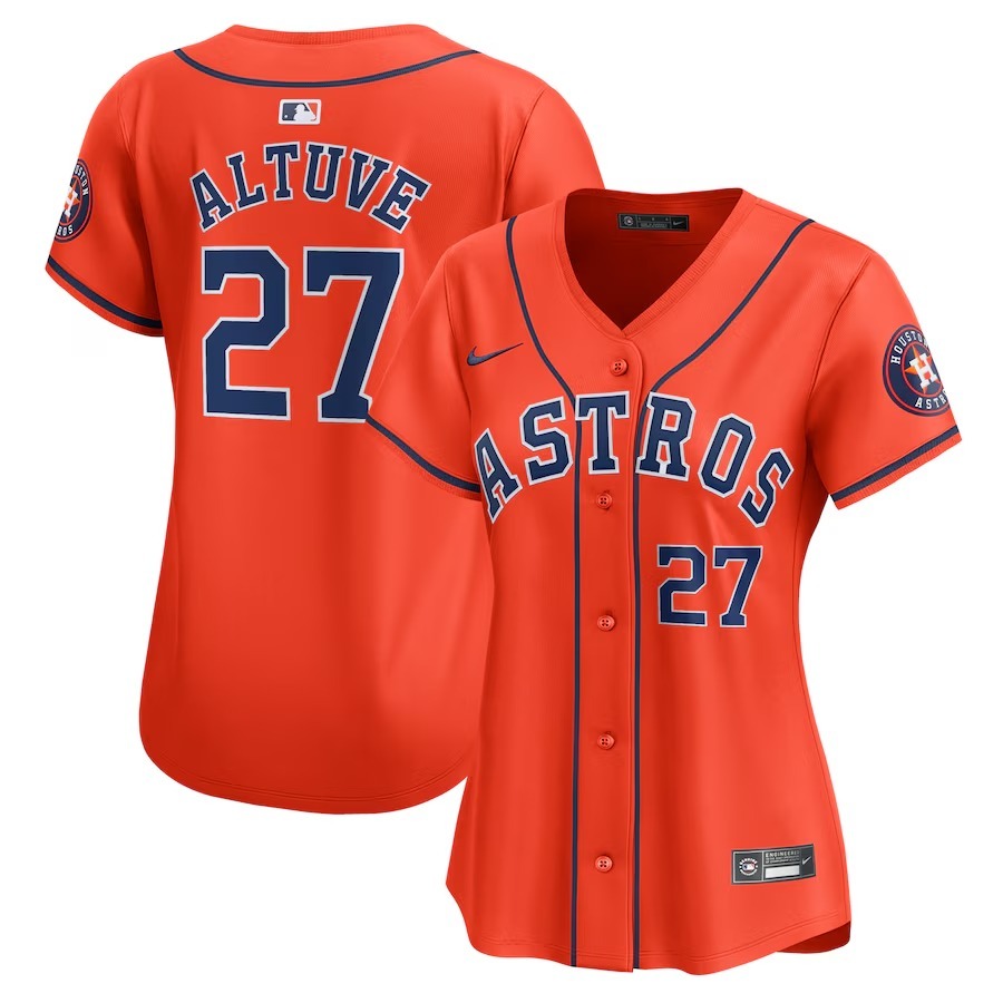 Women's Houston Astros Jose Altuve Nike Orange Alternate Limited Player Jersey - Jersey