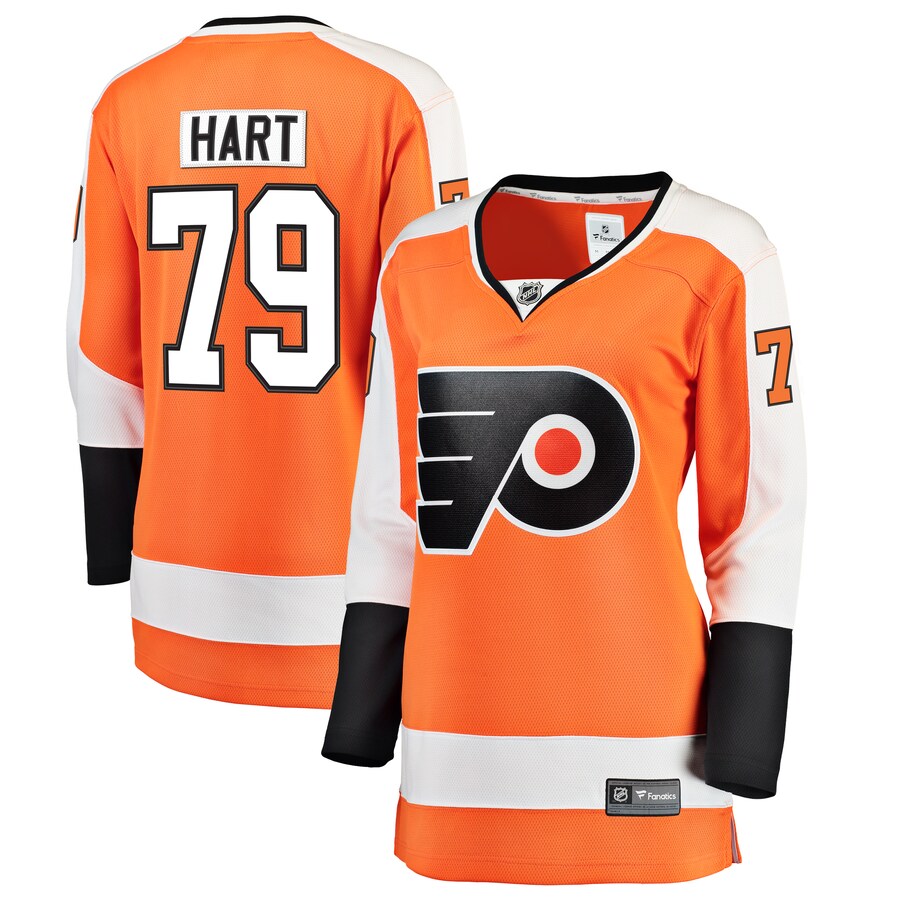Women's Philadelphia Flyers Carter Hart Fanatics Branded Orange Home Breakaway Player Jersey - Jersey