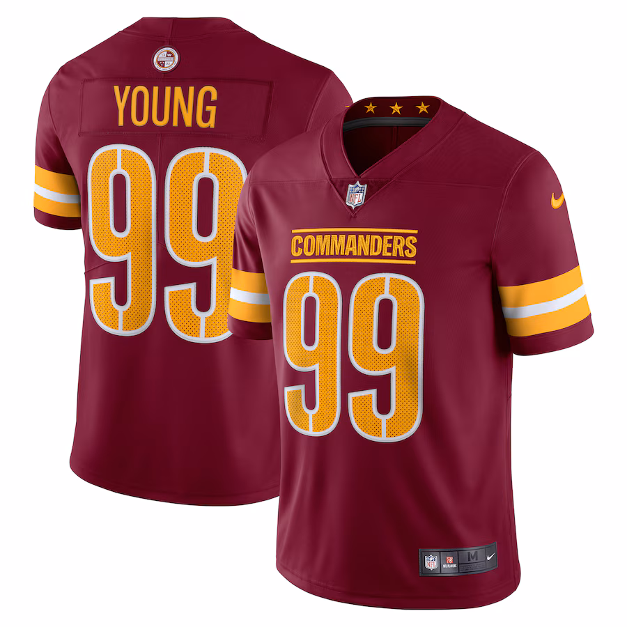 Men's Washington Commanders Chase Young Nike Burgundy Vapor Limited Jersey - Jersey