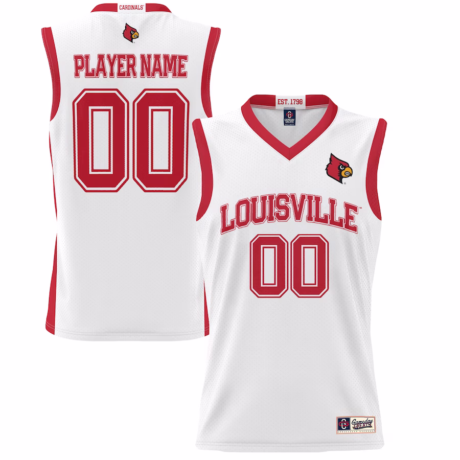 Louisville Cardinals GameDay Greats Youth NIL Pick-A-Player Women's Lightweight Basketball Jersey - White - Jersey