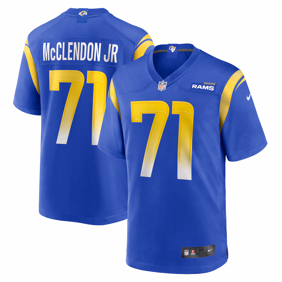 Men's Los Angeles Rams Warren McClendon Jr. Nike Royal Team Game Jersey - Jersey