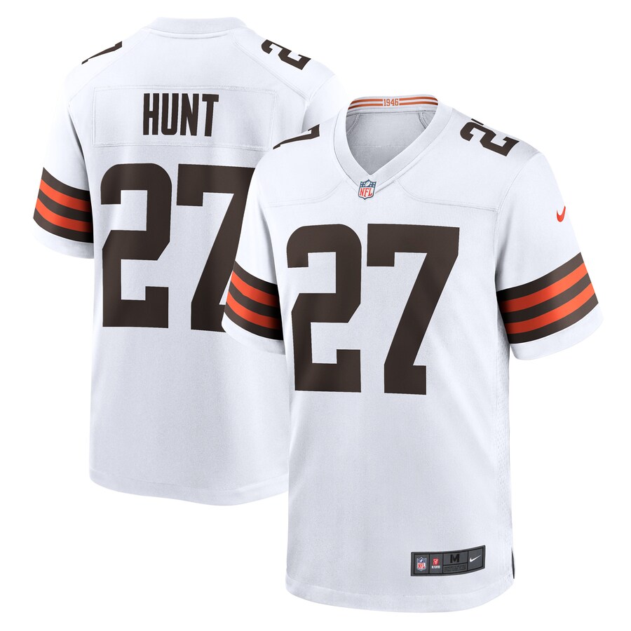 Men's Cleveland Browns Kareem Hunt Nike White Game Player Jersey - Jersey