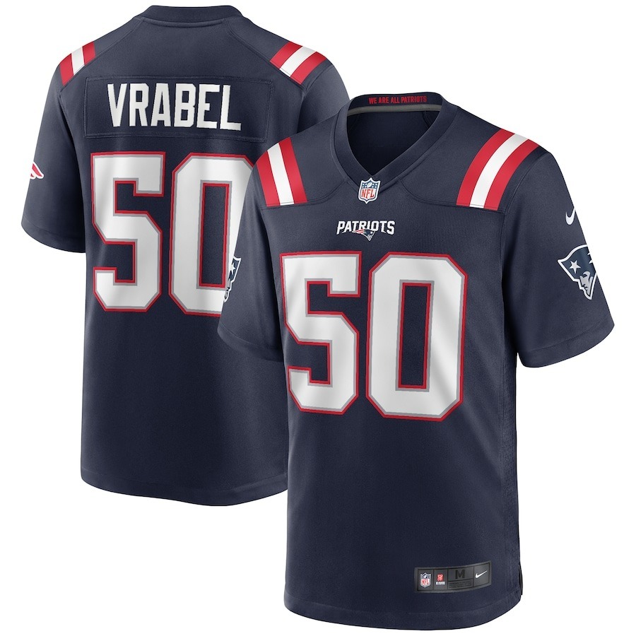 Men's New England Patriots Mike Vrabel Nike Navy Game Retired Player Jersey - Jersey