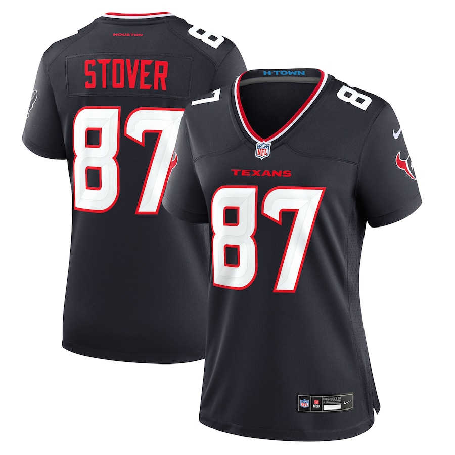 Women's Houston Texans Cade Stover Nike  Navy Game Jersey - Jersey