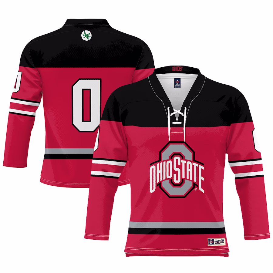 #0 Ohio State Buckeyes GameDay Greats Youth Women's Hockey Jersey - Scarlet - Jersey
