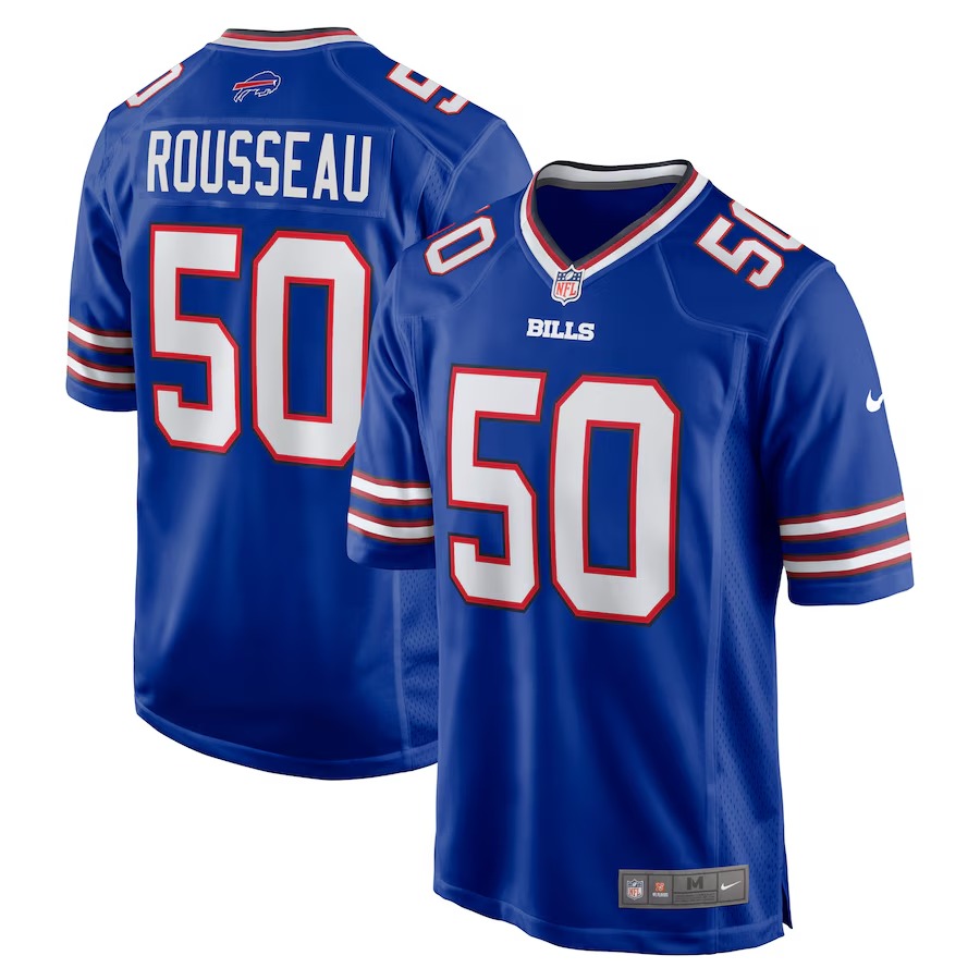 Men's Buffalo Bills Gregory Rousseau Nike Royal Game Player Jersey - Jersey