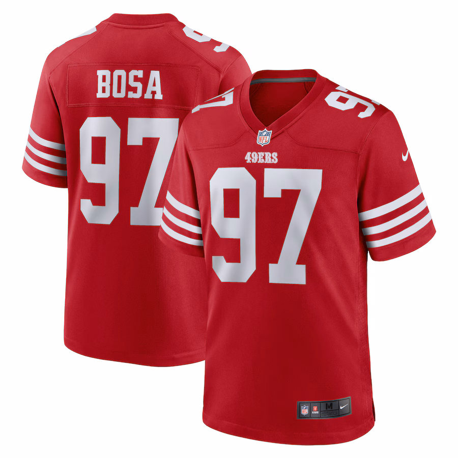 Men's San Francisco 49ers Nick Bosa Nike Scarlet Team Game Jersey - Jersey