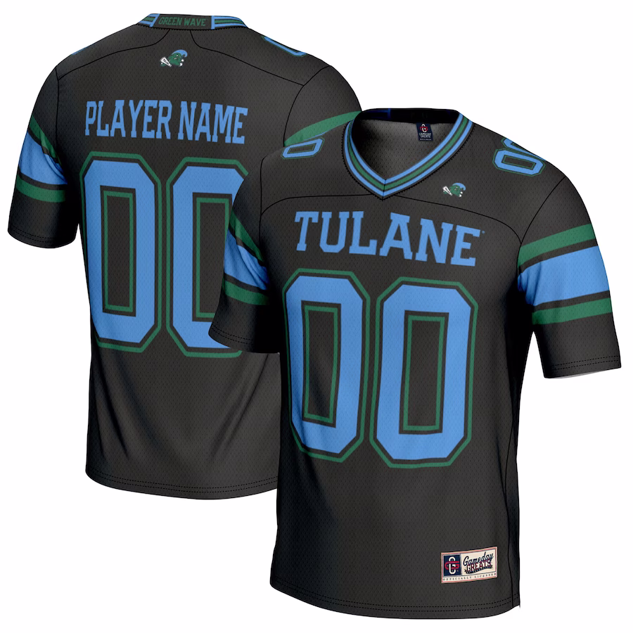 Tulane Green Wave GameDay Greats NIL Pick-A-Player Football Jersey - Black - Jersey