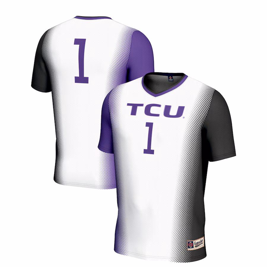 Youth GameDay Greats White #1 TCU Horned Frogs  Lightweight Women's Soccer Jersey - Jersey
