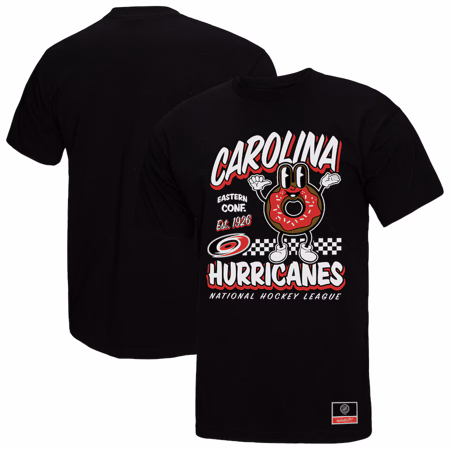 Men's Carolina Hurricanes Mitchell & Ness Black Local Food T-Shirt - Jersey
