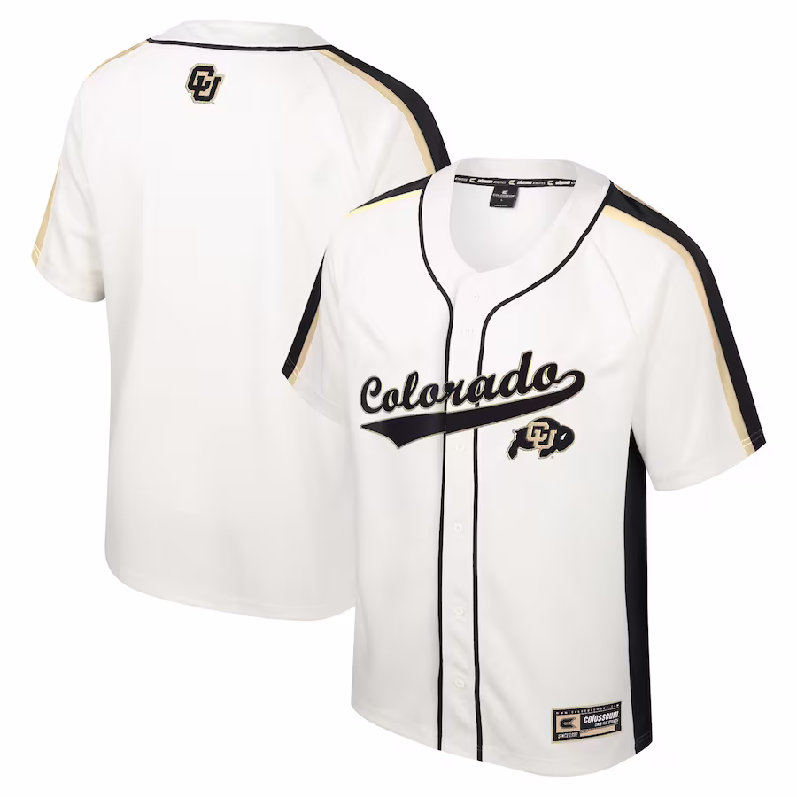Colorado Buffaloes Colosseum Ruth Button-Up Baseball Jersey - Cream - Jersey