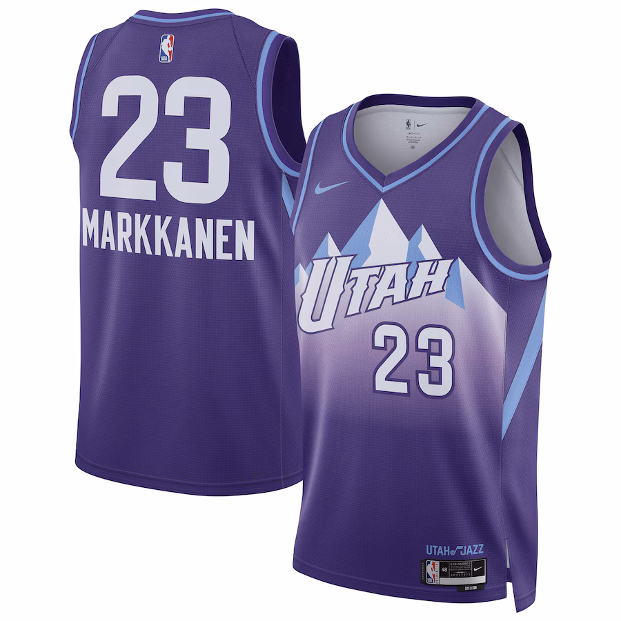 Unisex Utah Jazz Lauri Markkanen Nike Purple 2024/25 Swingman Player Jersey - City Edition - Jersey