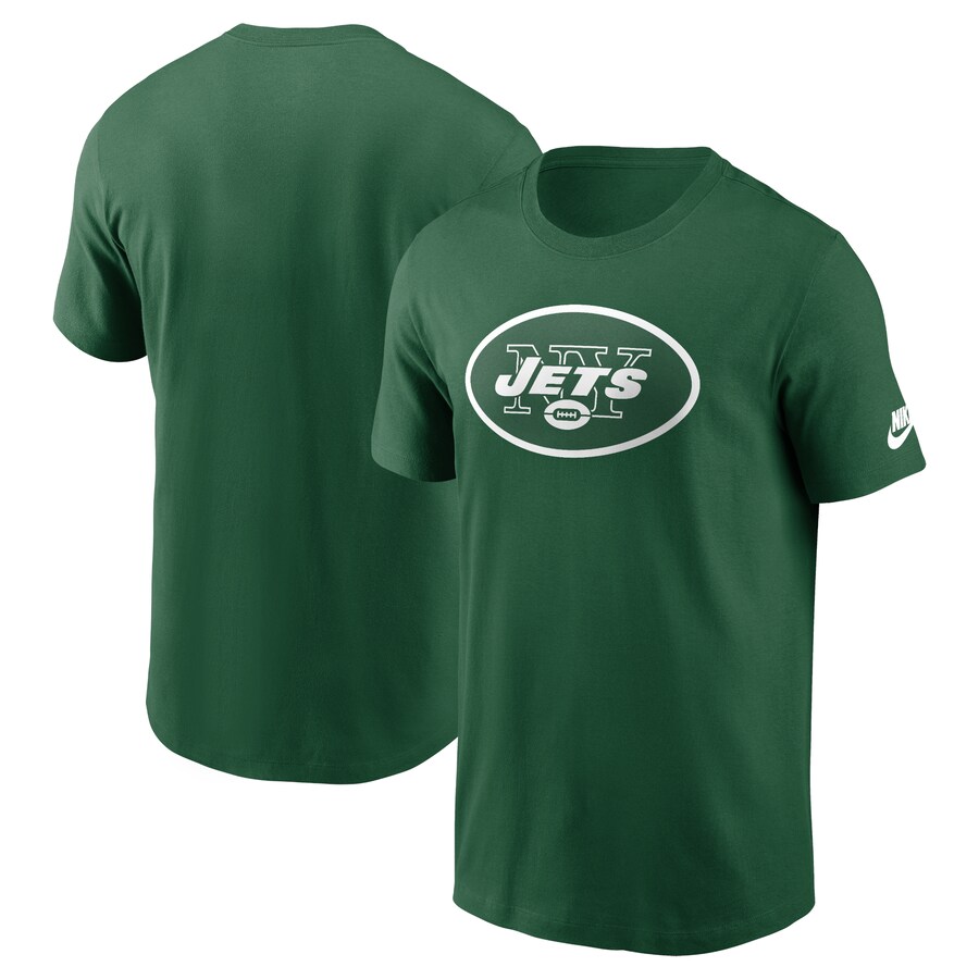 Men's New York Jets Nike Kelly Green Rewind Logo Essential T-Shirt - Jersey