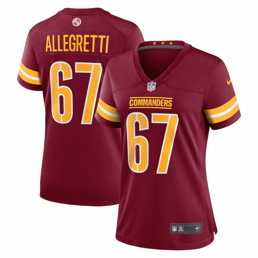 Women's Washington Commanders Nick Allegretti Nike  Burgundy  Game Jersey - Jersey