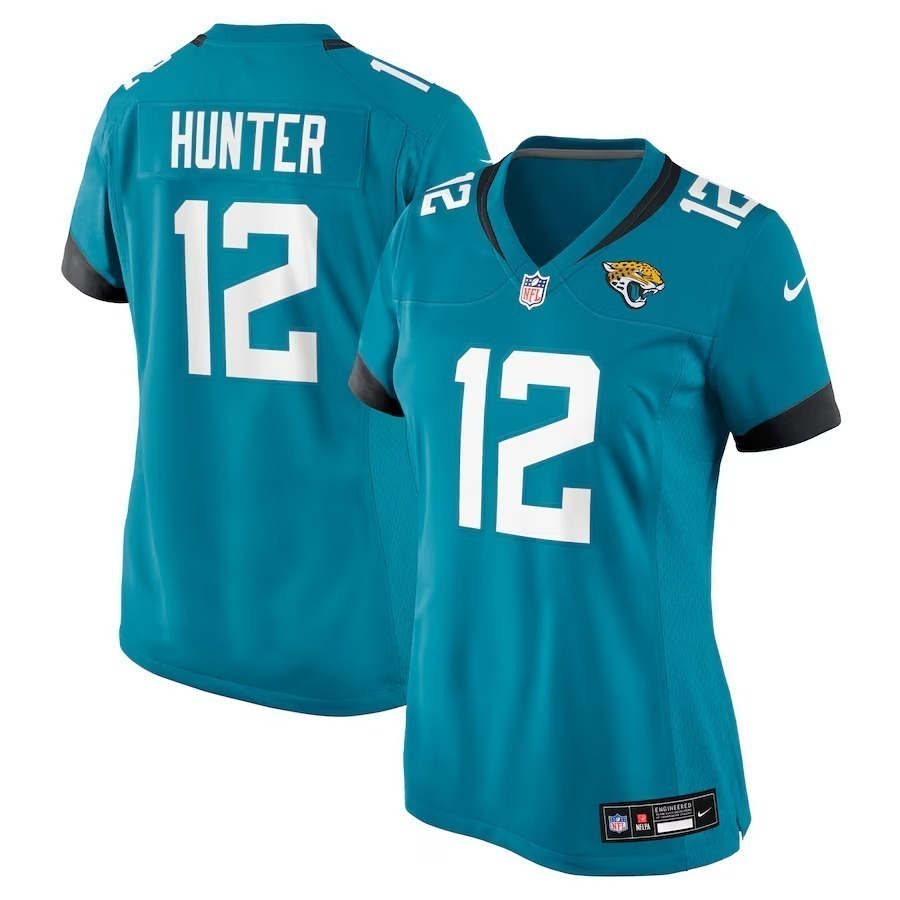 Women's Jacksonville Jaguars Travis Hunter Nike Teal 2025 NFL Draft First Round Pick Team Game Player Jersey - Jersey