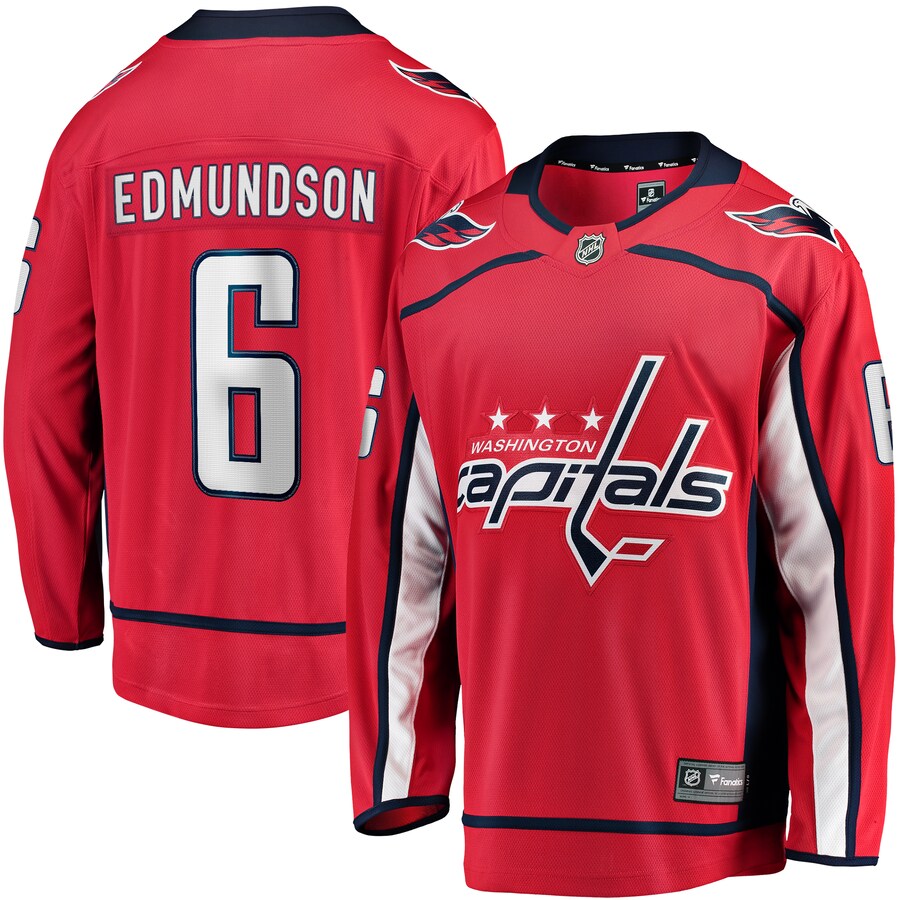 Men's Washington Capitals Joel Edmundson Fanatics Branded Red Home Breakaway Jersey - Jersey