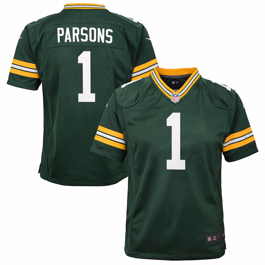 Youth Green Bay Packers Micah Parsons Nike Green Game Player Jersey - Jersey