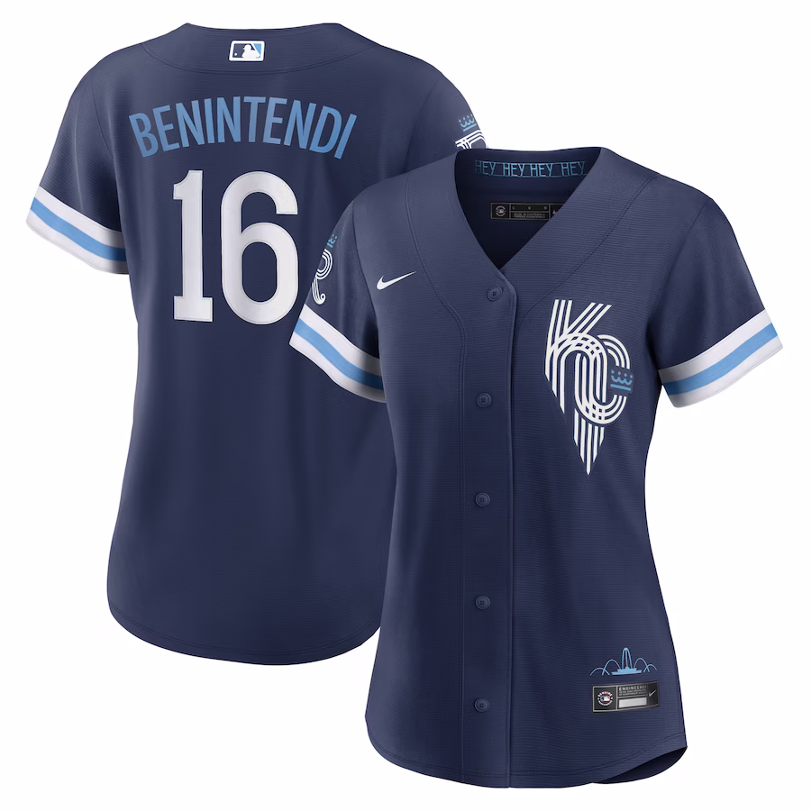 Women's Kansas City Royals Andrew Benintendi Nike Navy City Connect Replica Player Jersey - Jersey