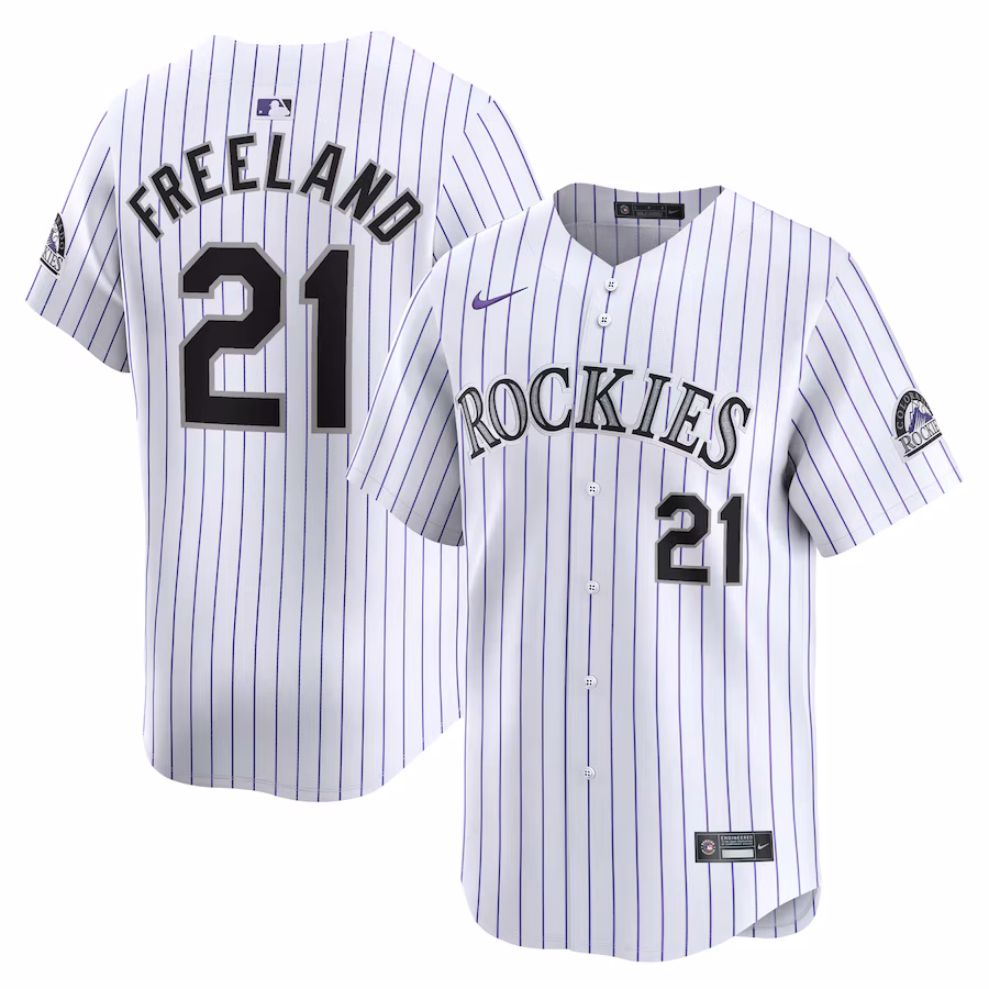 Men's Colorado Rockies Kyle Freeland Nike White Home Limited Player Jersey - Jersey