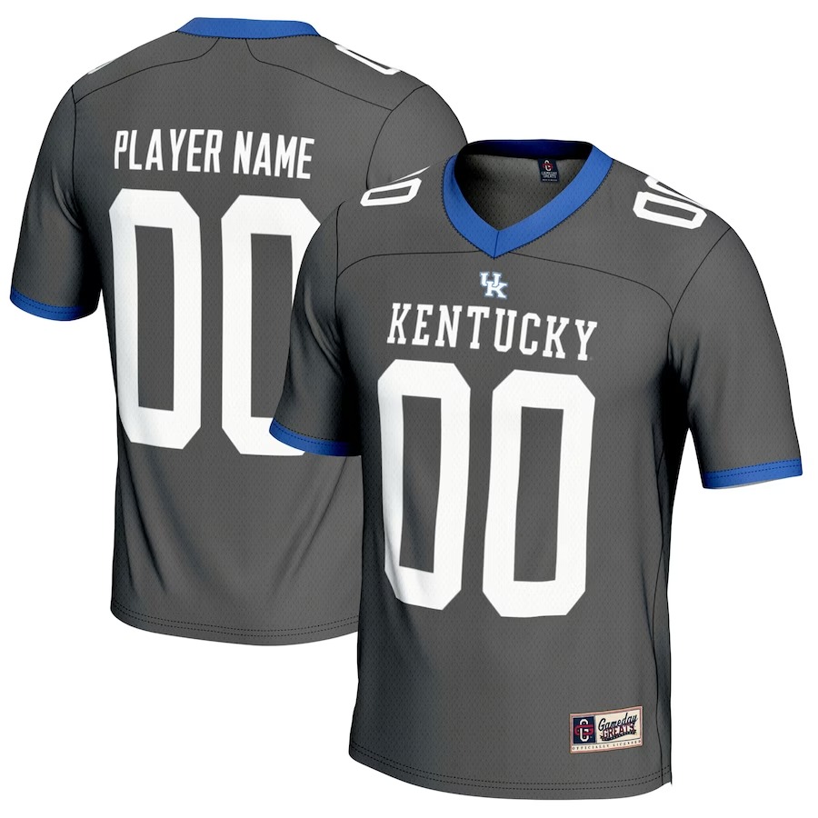 Kentucky Wildcats GameDay Greats NIL Pick-A-Player Football Jersey - Charcoal - Jersey