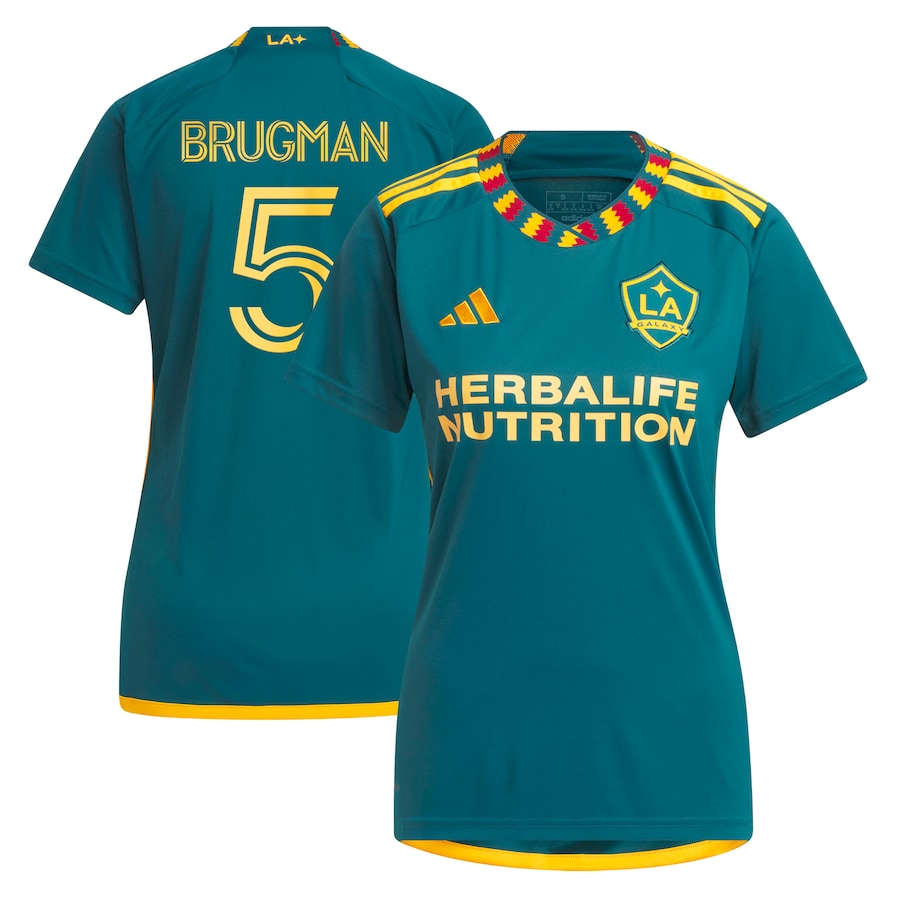 Women's LA Galaxy Gastón Brugman adidas Green 2023 LA Kit Replica Player Jersey - Jersey