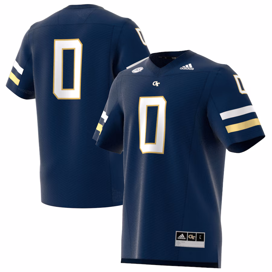 Men's adidas Navy Georgia Tech Yellow Jackets Premier Strategy Jersey - Jersey