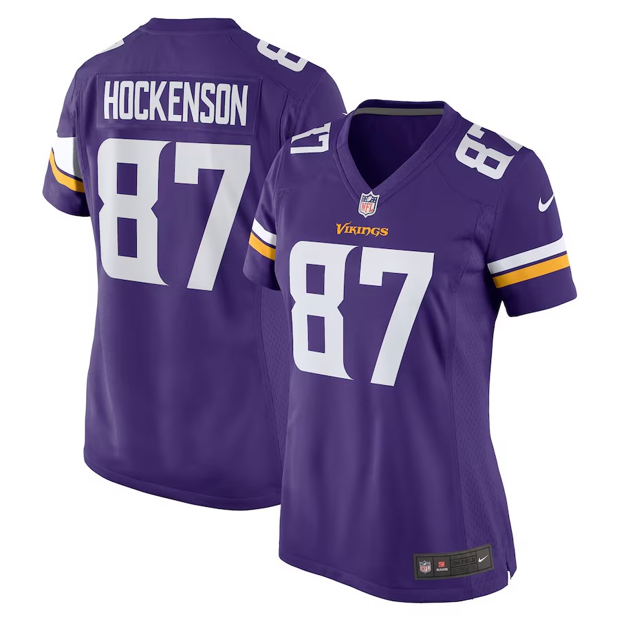 Women's Minnesota Vikings T.J. Hockenson Nike Purple Game Player Jersey - Jersey
