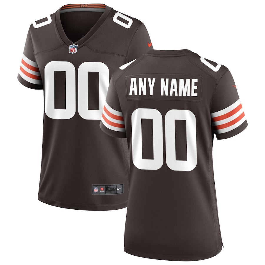 Women's Nike Cleveland Browns Brown Custom Game Jersey - Jersey