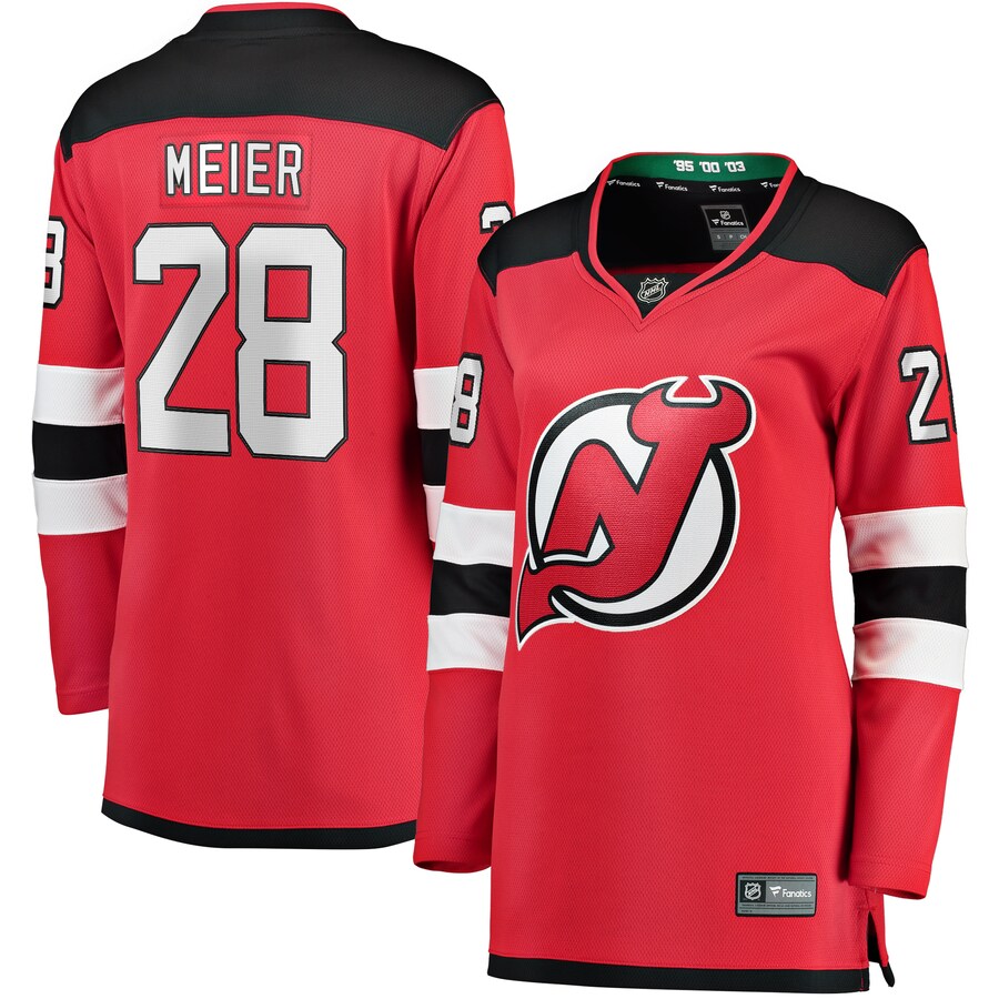 Women's New Jersey Devils Timo Meier Fanatics Branded Red Home Breakaway Player Jersey - Jersey