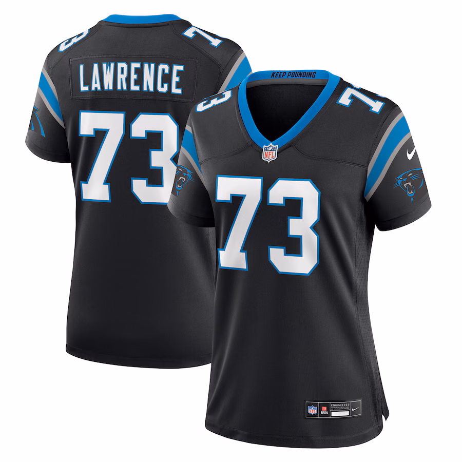 Women's Carolina Panthers Rashard Lawrence Nike  Black  Game Jersey - Jersey