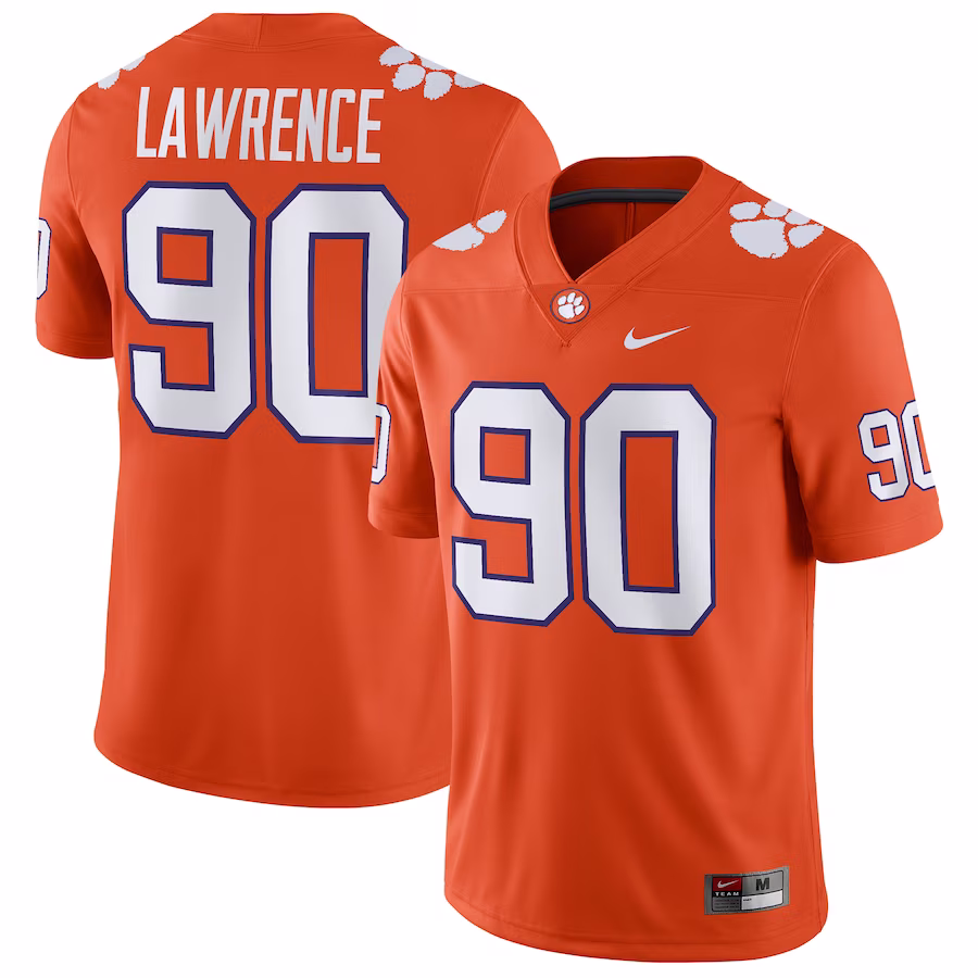 Dexter Lawrence Clemson Tigers Nike Alumni Player Jersey - Orange - Jersey