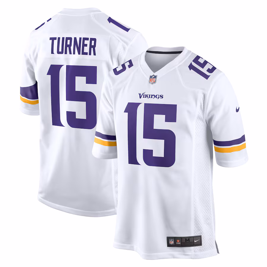 Men's Minnesota Vikings Dallas Turner Nike  White Game Jersey - Jersey