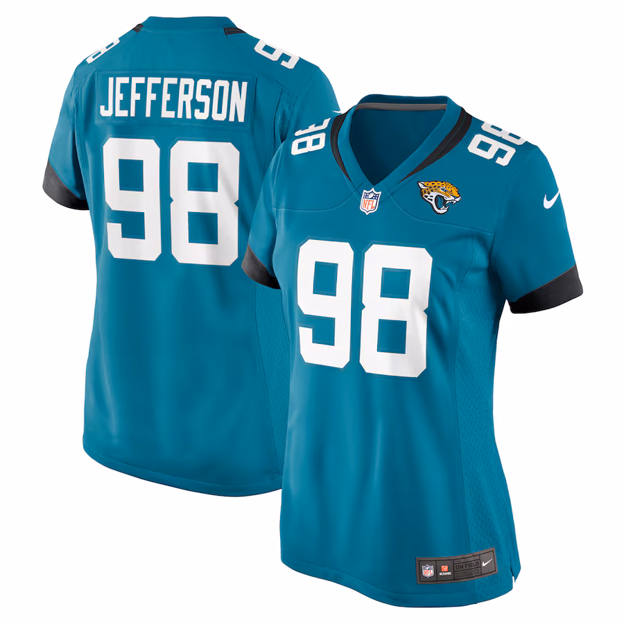 Women's Jacksonville Jaguars Jordan Jefferson Nike Teal Game Jersey - Jersey