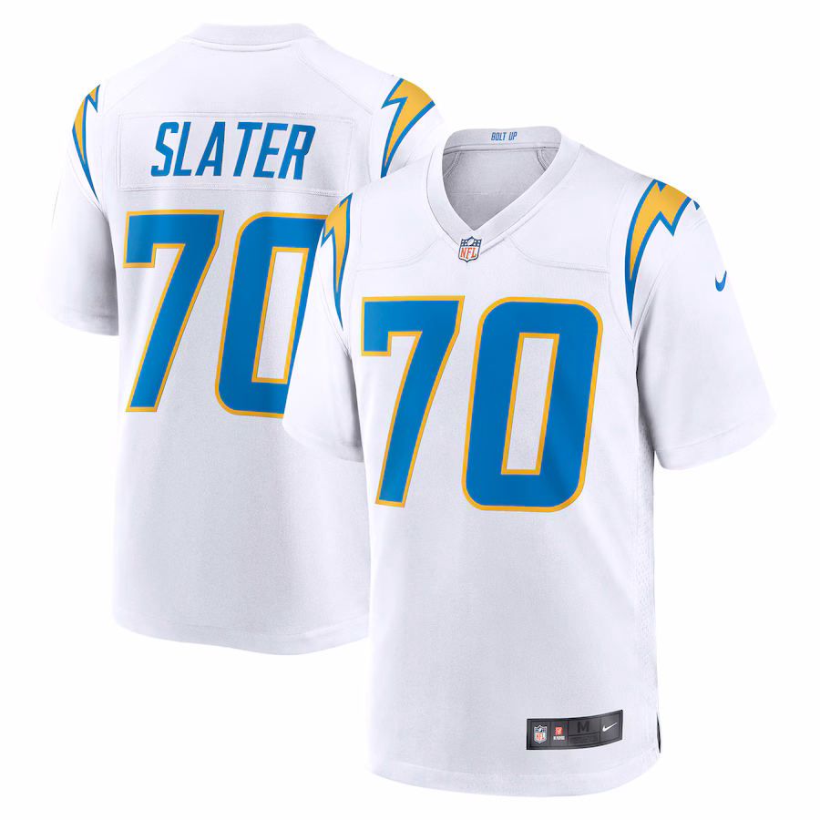 Men's Los Angeles Chargers Rashawn Slater Nike White Game Jersey - Jersey