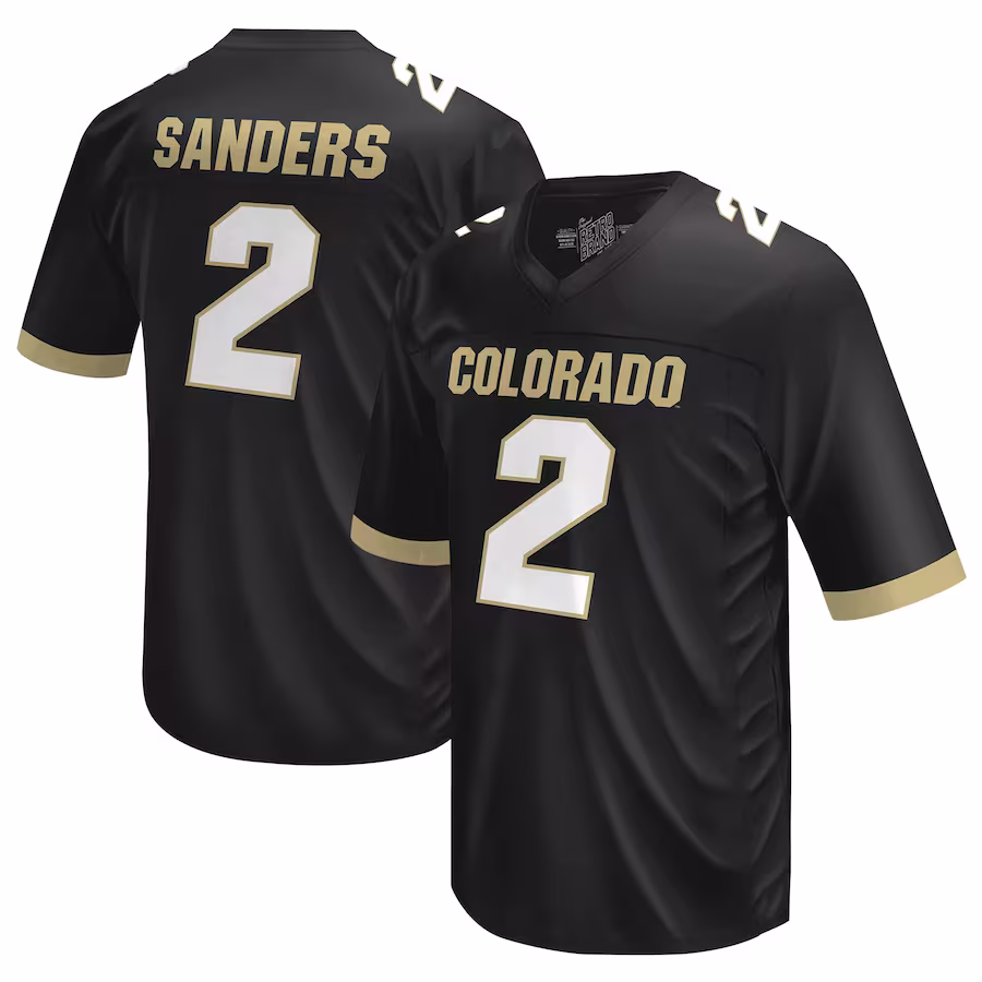 Shedeur Sanders Colorado Buffaloes Original Retro Brand Youth NIL Football Player Jersey – Black - Jersey