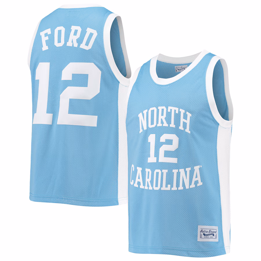 Men's Original Retro Brand Phil Ford Carolina Blue North Carolina Tar Heels Commemorative Classic Basketball Jersey - Jersey