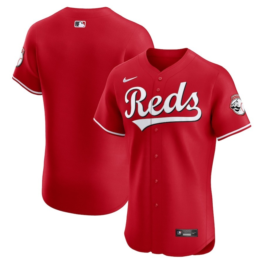 Men's Cincinnati Reds Nike Red Alternate Vapor Premier Elite Patch Jersey - Jersey