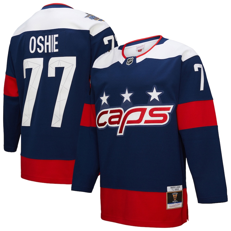 Men's Washington Capitals TJ Oshie Mitchell & Ness Navy Power Play Jersey - Jersey